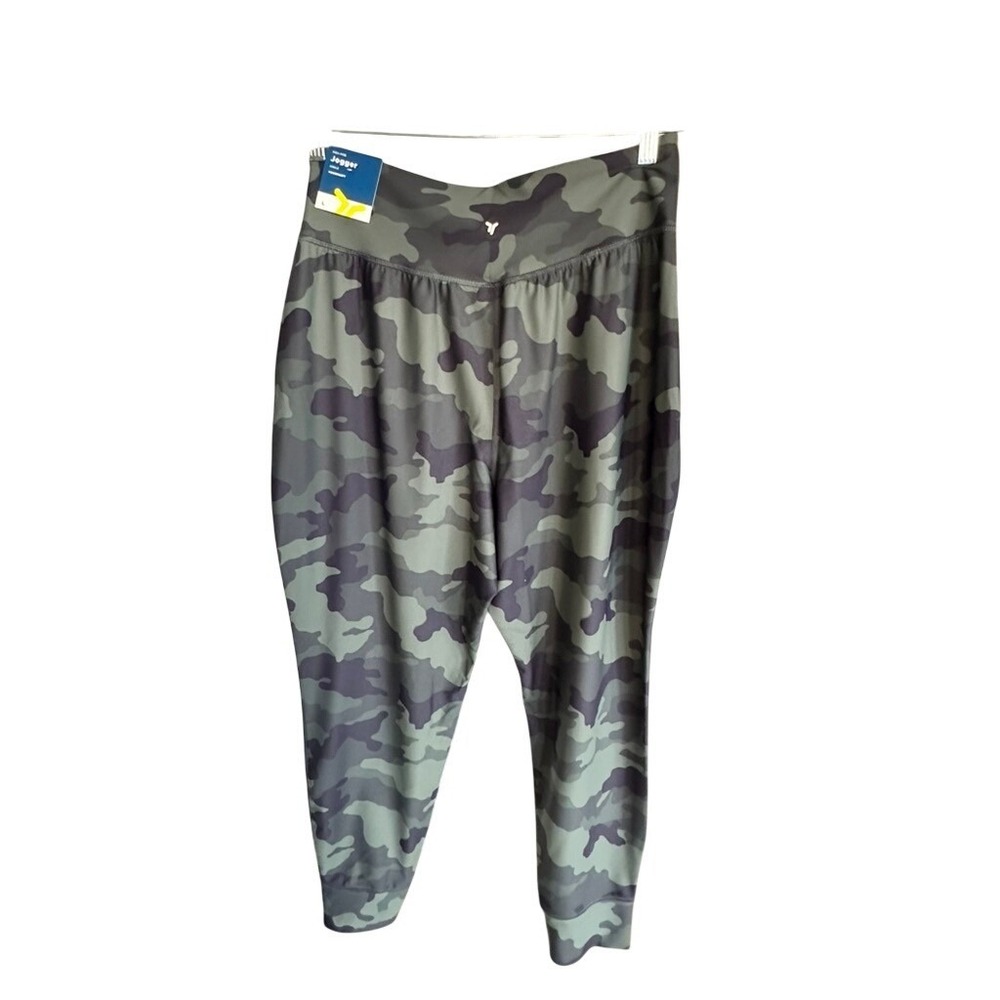 Old Navy Active Powersoft High-Rise Jogger Camo Green Ankle Pants L NEW - Picture 2 of 10
